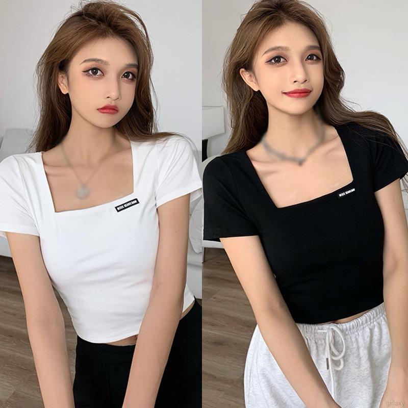 Áo Thun Lửng Tay Ngắn Thời Trang Dành Cho Nữ