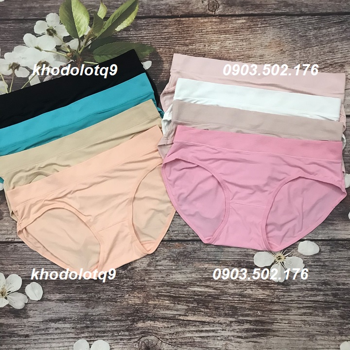 Quần Lót Nữ Thun Lạnh trơn mặc nhẹ êm