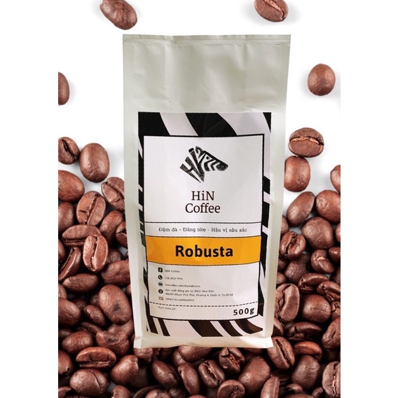 Cà phê Robusta nguyên chất 100% rang mộc, thơm ngon đậm vị Pha Phin, Pha Máy, Cold Brew từ HiN Coffee