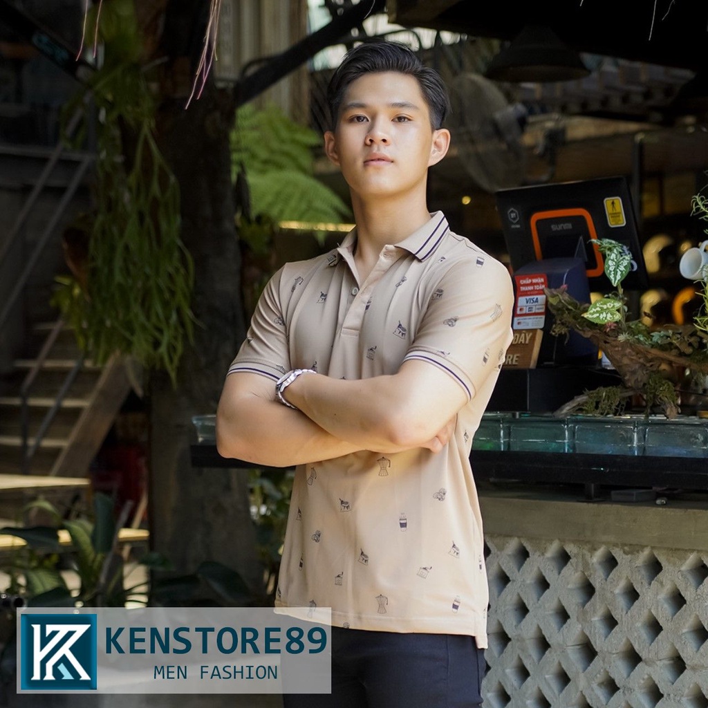 Áo thun nam có cổ Polo COFFEE phá cách thời trang KENSTORE89 ATP158