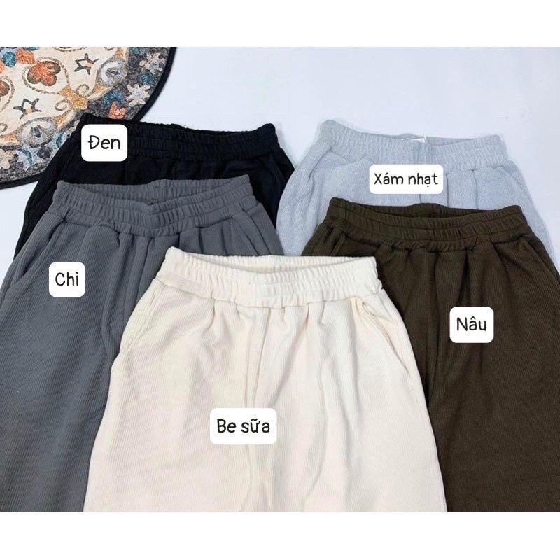 Quần Bom nhung tăm trơn basic - chuẩn fom [hàng QC Loại 1-cận chất] | BigBuy360 - bigbuy360.vn