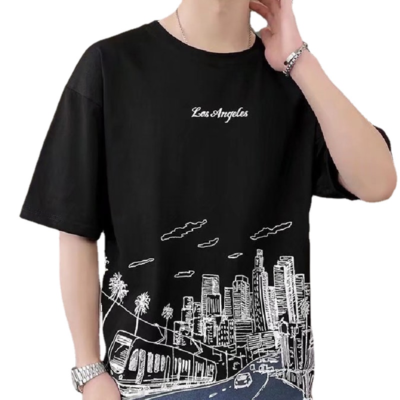 Áo Thun Tay Ngắn Thời Trang Hàn Quốc Cho Nam Size M-3XL