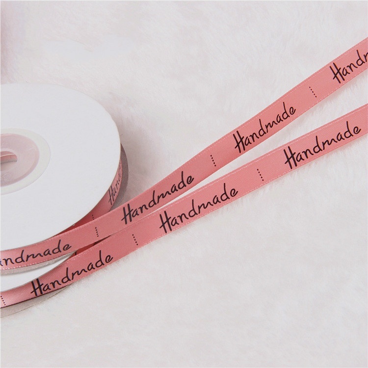 HANDMADE Cuộn Dây Ruy Băng In Chữ Diy 10mmx25y