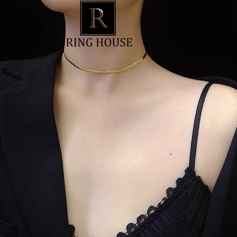 N16 Dây Chuyền Choker Nữ Titan Không Rỉ Gỉ Mảnh Phong Cách Retro Đơn Giản