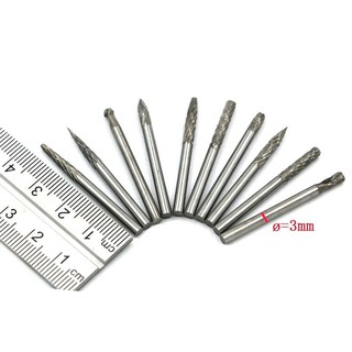 Mũi khoan mài khắc vonfram  lưỡi kép cao cấp bộ 20