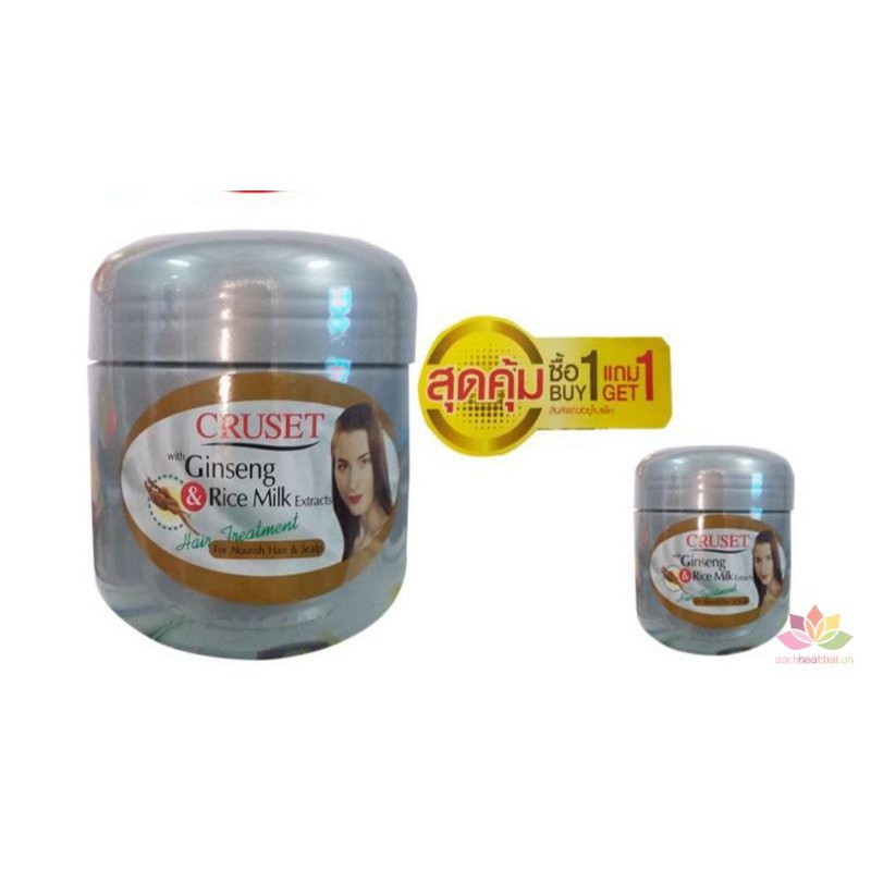 Ủ tóc nhân sâm sữa gạo Cruset Gingsen Rice Milk Extracts 500ml + 60ml ( THÁI LAN )