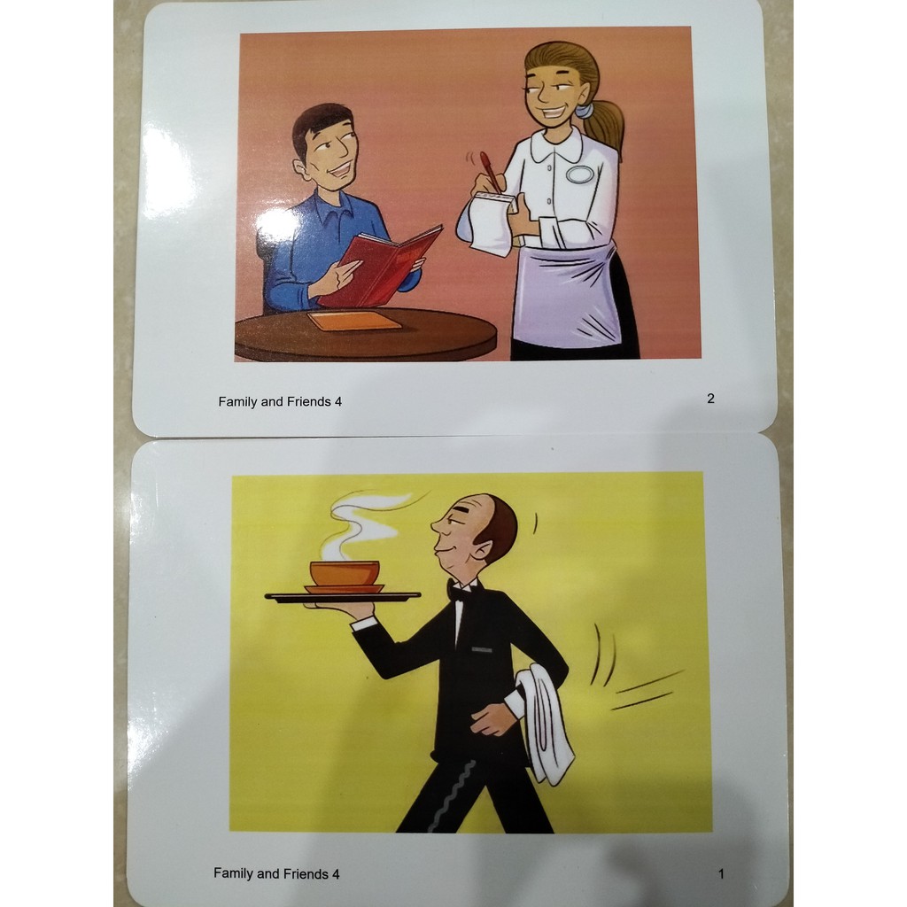 Flashcard - Family and friends 1,2,4 ( 2 mặt )