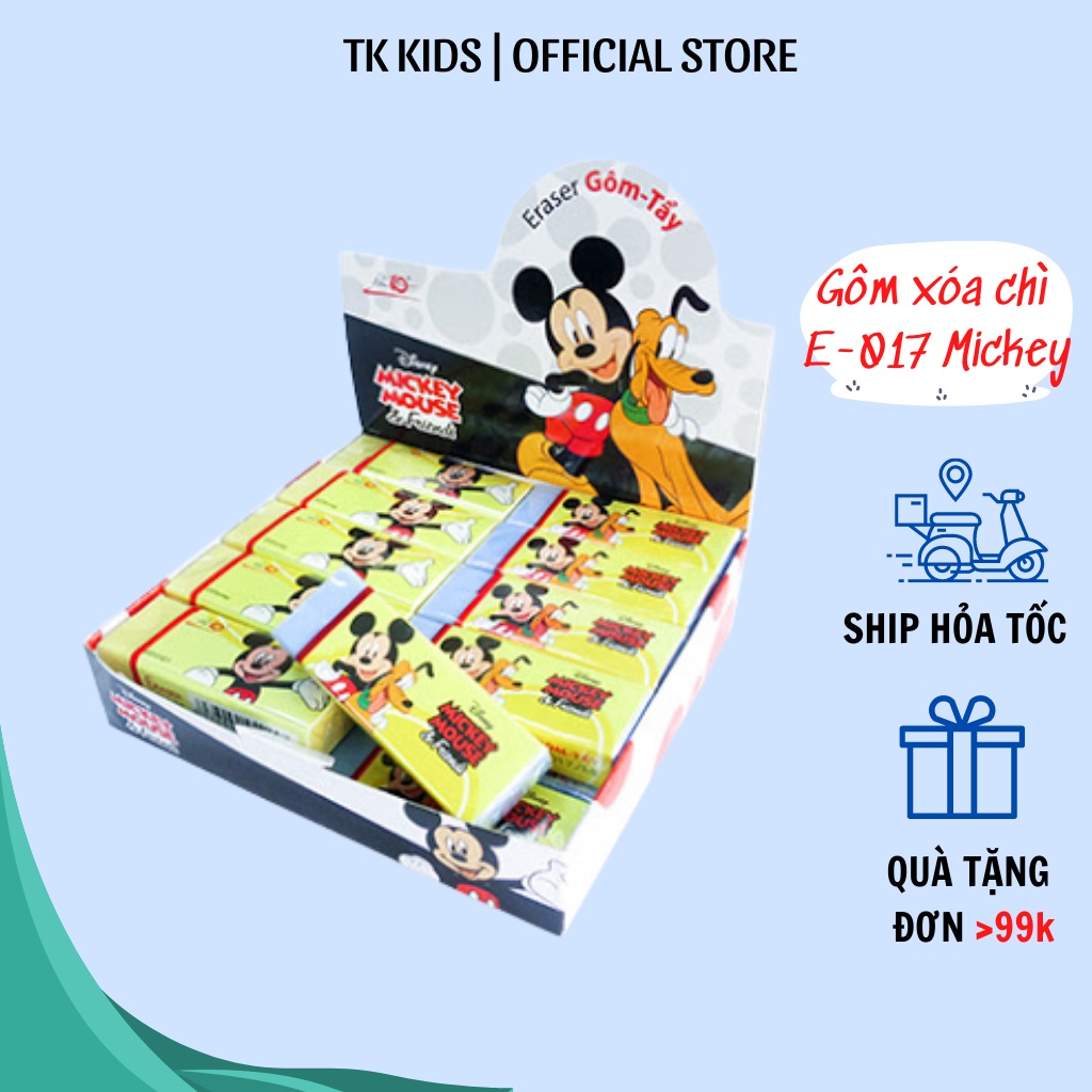 Gôm xóa chì E-017 Mickey cho bé ngộ nghĩnh