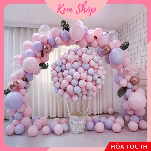 Set bóng trang trí tông pastel nhẹ nhàng đẹp mắt - Kem Shop K