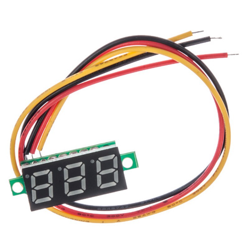 đồng hồ vôn kế kỹ thuật số DC siêu nhỏ 0,28 inch hiển thị kỹ thuật số / có thể điều chỉnh / vôn kế pin 3 dây DC 0-100V