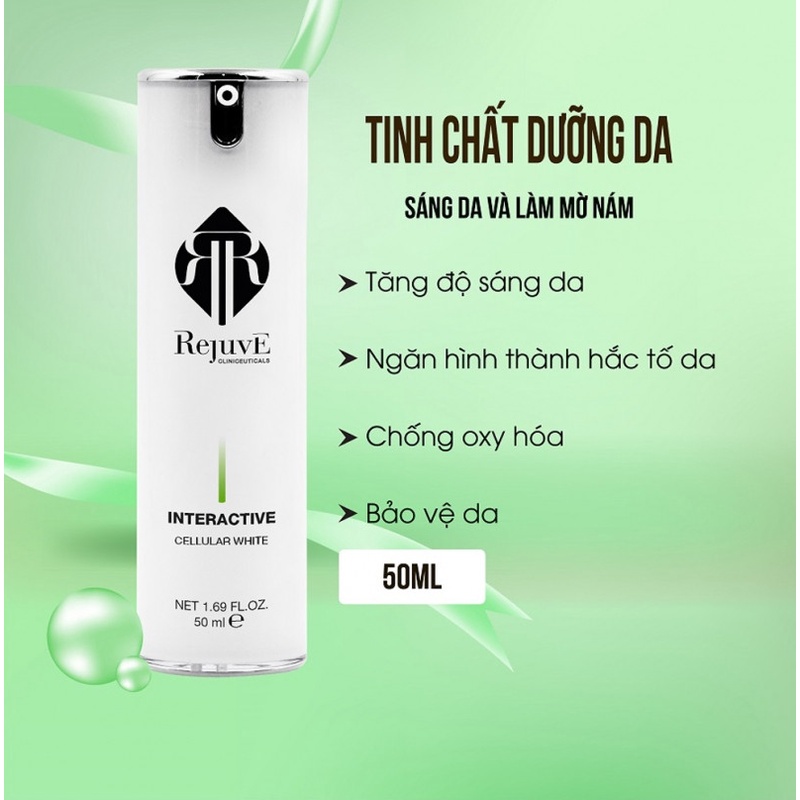 Tinh chất trắng da, mờ nám và ức chế hình thành nám REJUVE Interactive Cellular White 50ml