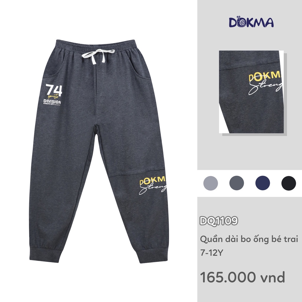 (7-12Y) Quần dài bé trai kids size đại Dokma vải cotton mỏng DQ1109 DQ1111