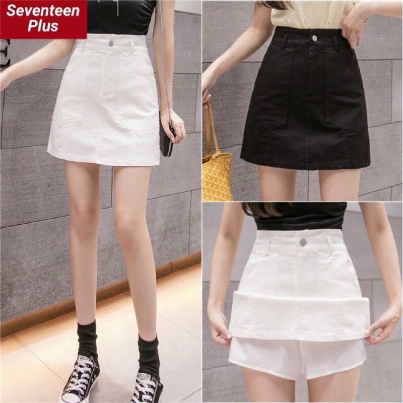 CHÂN VÁY KAKI CHỮ A HAI TÚI LỚN M15 xinh đẹp