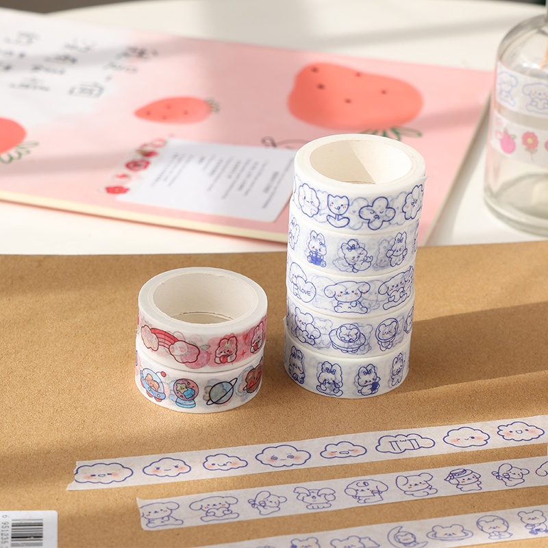 Băng dính washi họa tiết hoạt hình dễ thương