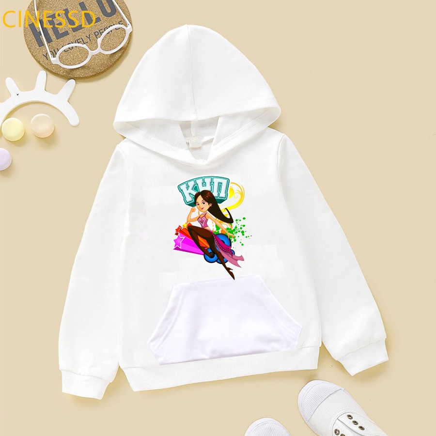 Áo Hoodie nỉ bông in hình gia đình Kun sữa màu trắng cho bé trai bé gái cực yêu