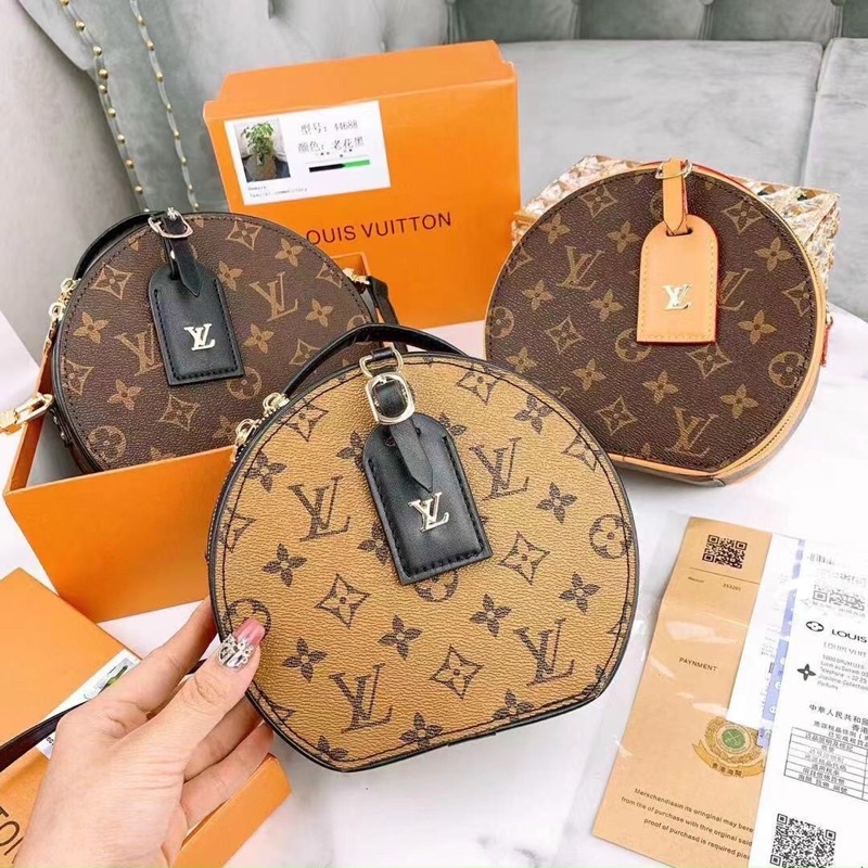 Túi cốp tròn LV size 18cm vừa điện thoại hàng supper