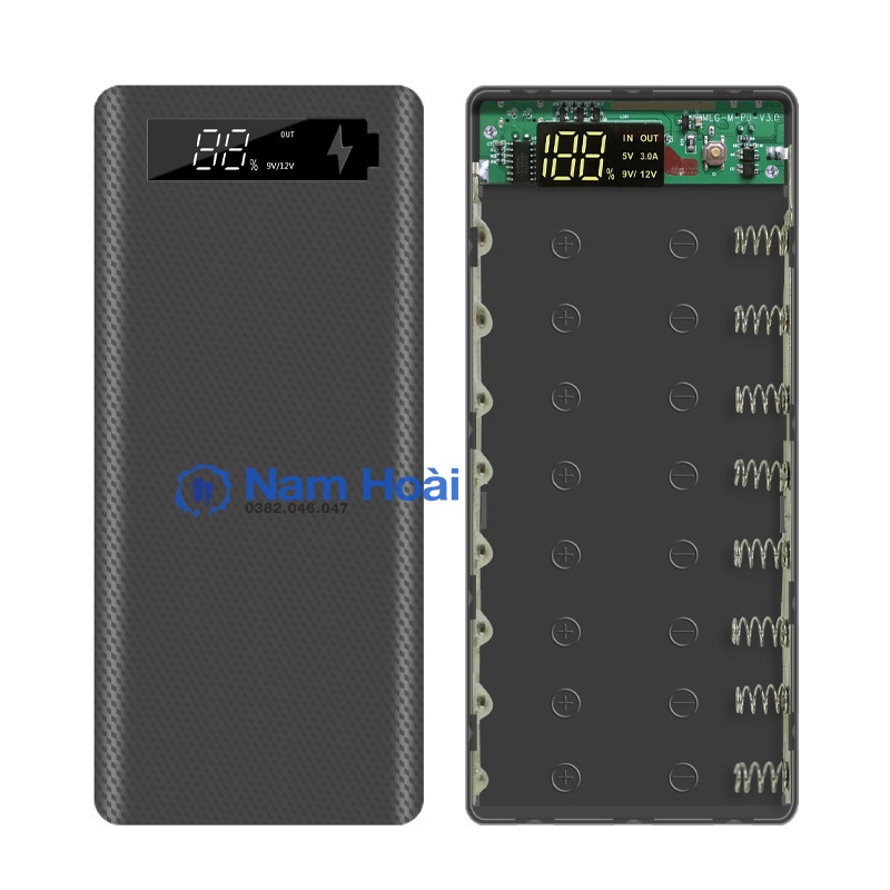 [HCM]Box sạc dự phòng 8 cell sạc nhanh QC 3.0 PD 3.0 M8 PD (Mẫu mới 2021)