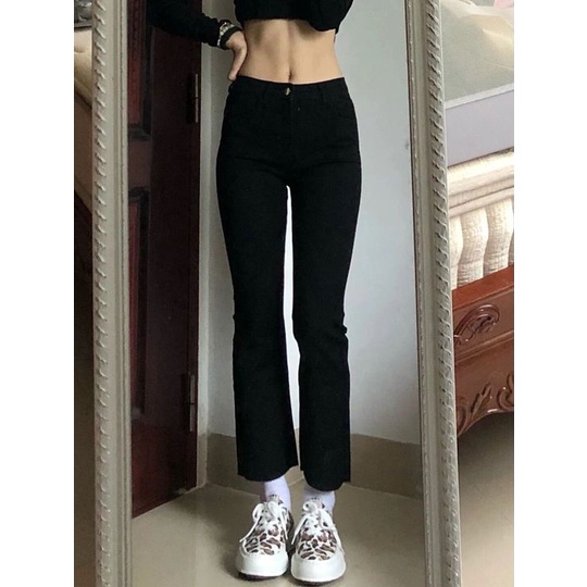 Quần jean loe nhẹ mới 2024 hot trend