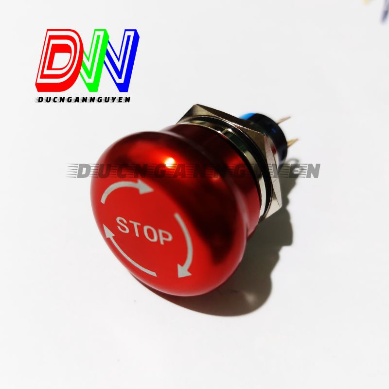 Nút Dừng Khẩn Cấp Kim Loại - Emergency Stop 2NO 2NC