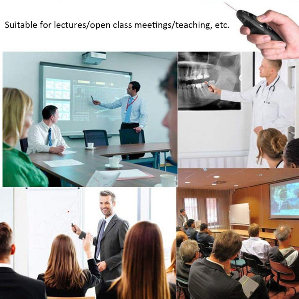 Trình thuyết trình không dây USB Bút trình chiếu Powerpoint Clicker Bút điều khiển từ xa