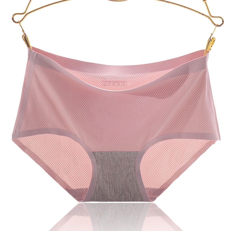 Quần Lót Lụa Mát Thoáng Khí Màu Sắc Đơn Giản Cho Nữ