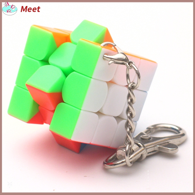 Móc khóa hình khối rubik 3x3cm độc đáo