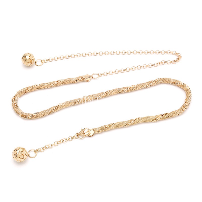 Đai Thắt Lưng Váy Đầm Chuỗi Đính Đá Sang Chảnh