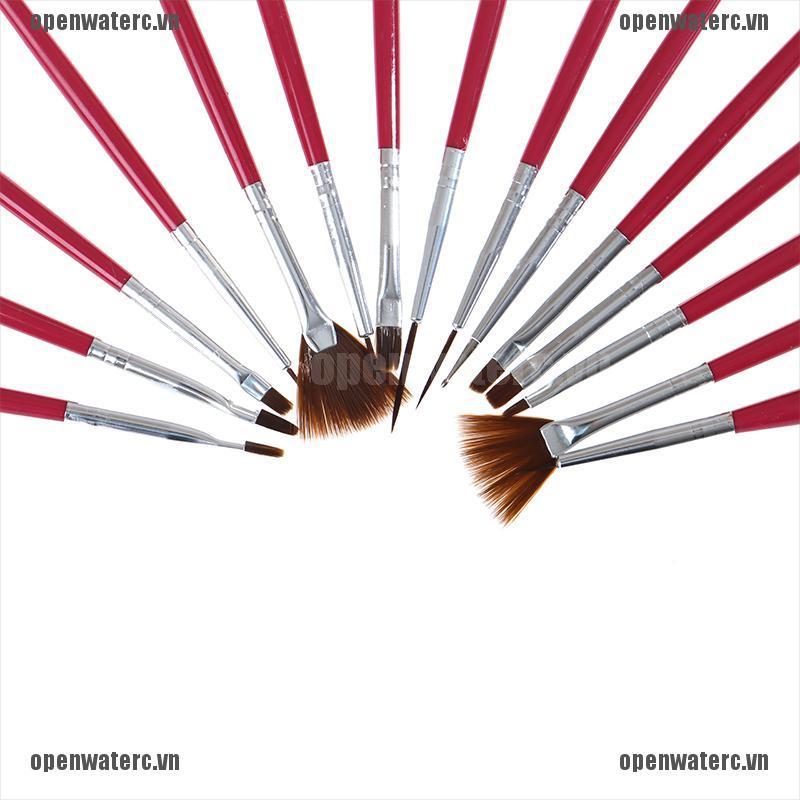 Set 15 Cọ Vẽ Móng Tay Nghệ Thuật Màu Ombre Tiện Dụng