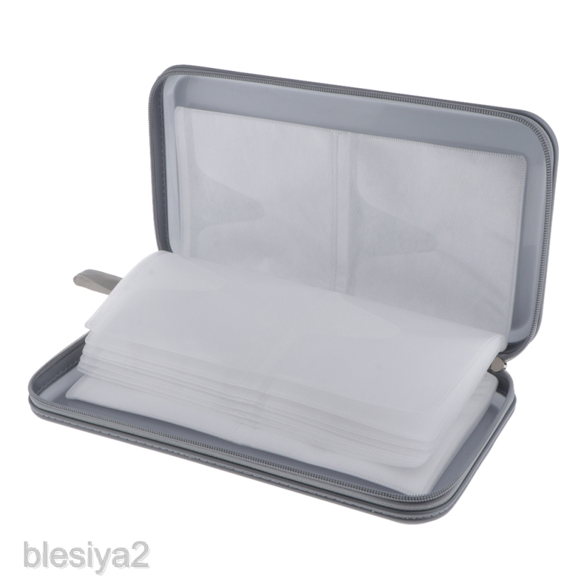 80 Capacity CD Disc Carry Case Holder DVD Protector Storage Bag Wallet Blue