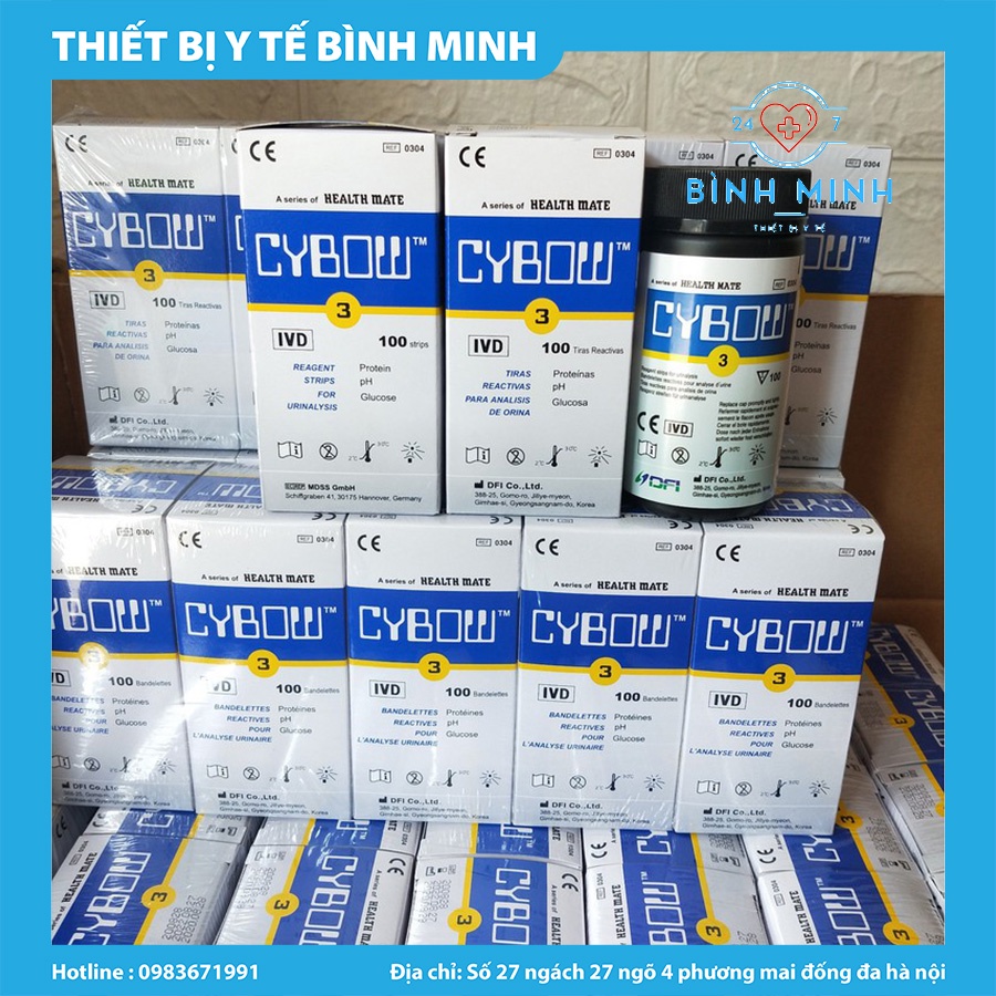 Que thử nước tiểu 3 thông số Cybow