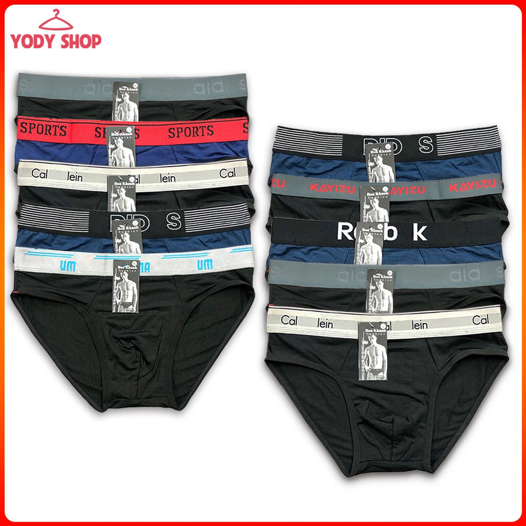 Bộ 10 quần lót tam giác nam, sịp chéo nam vải cotton kháng khuẩn co dãn 4 chiều