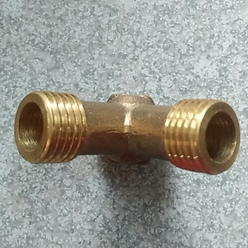Đầu nối dây hơi khí nén, Y ren trong ren ngoài đồng 14 mm