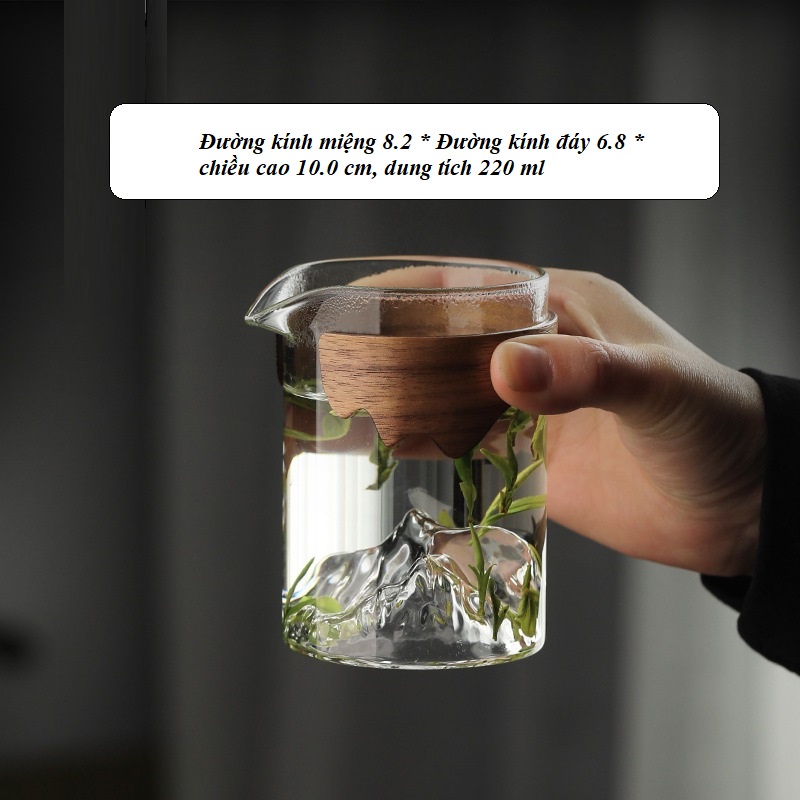 Tống chuyên trà bằng thủy tinh chịu nhiệt Borosilicate cao cấp