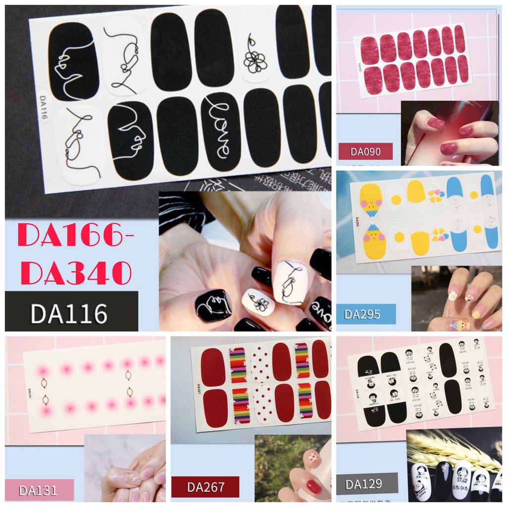 [NEW] Bộ Set 14 Sticker Dán Móng Trang Trí 3D Hoạt Hình [234-340]