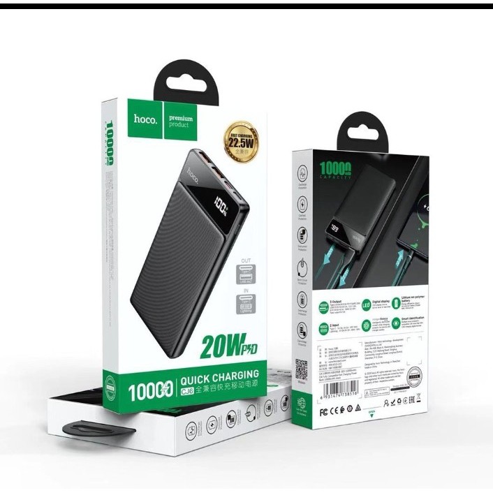 Pin sạc dự phòng CJ6 Hoco 10000 mAh - Chính Hãng - Siêu gọn