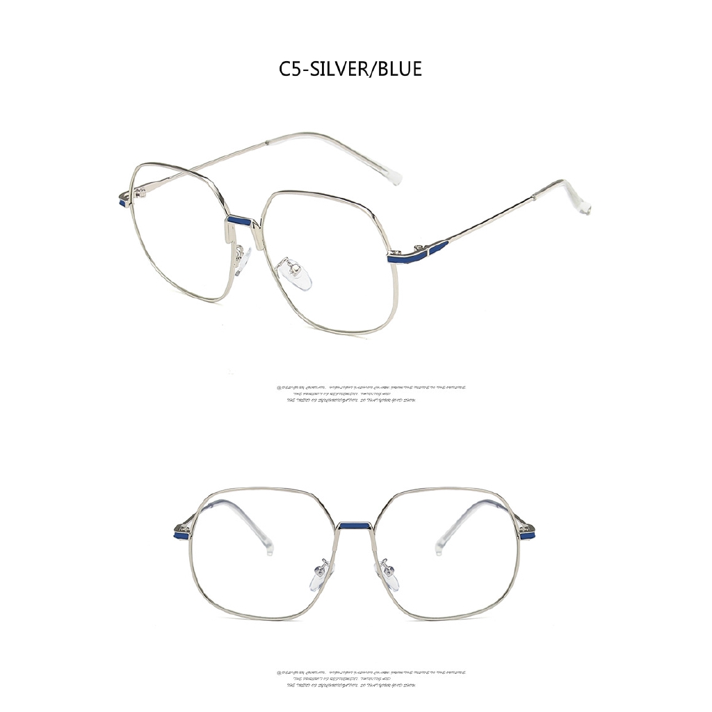 Kính gọng vuông kim loại phong cách retro châu Âu và Mỹ dành cho nam và nữ