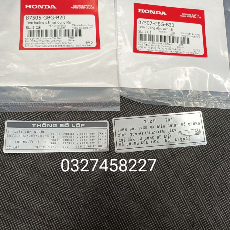 2 tem thông số hộp xích, sên cate xe Super DREAM zin honda