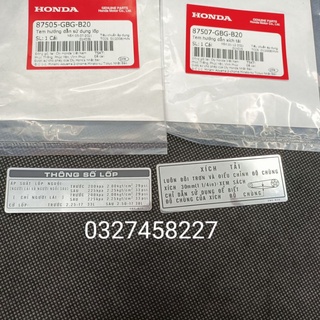 2 tem thông số hộp xích, sên cacte xe Super DREAM zin honda