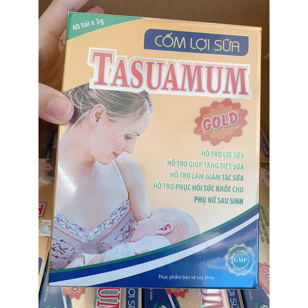 Cốm Lợi Sữa Tasuamum Gold Hộp 40 gói 3g