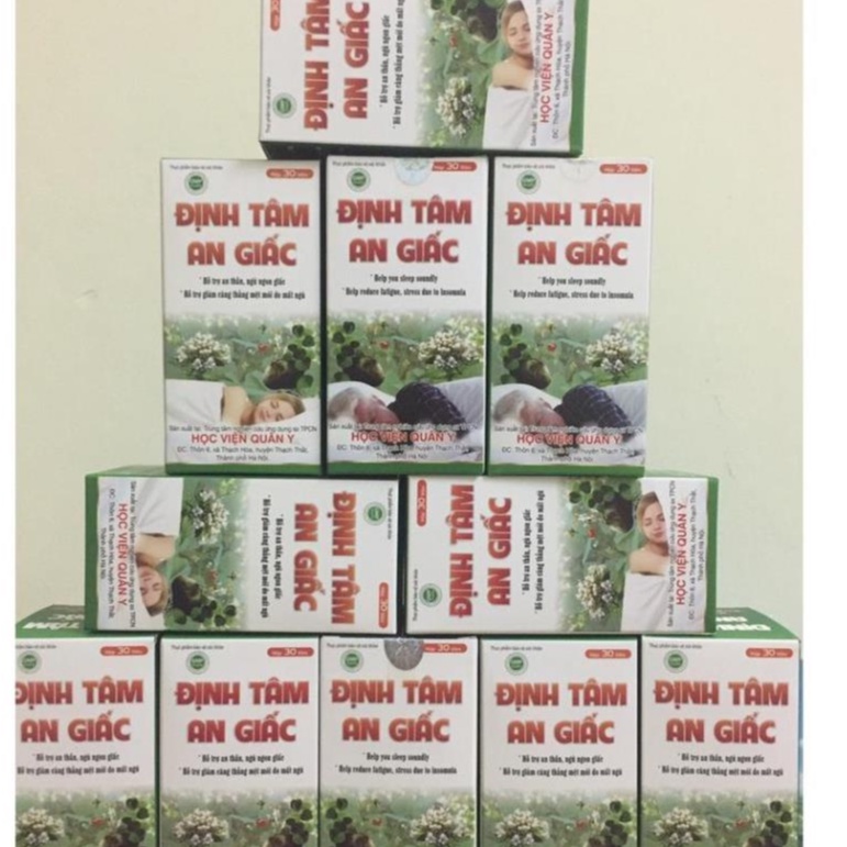 Định Tâm An Giấc của Học viện Quân Y giúp dễ ngủ, hết mất ngủ với thành phần 100% từ thảo dược