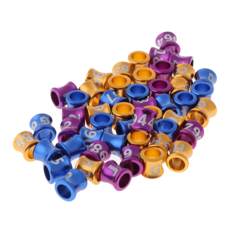Set 50 Vòng Kim Loại Đeo Chân Chim 4 Kích Cỡ