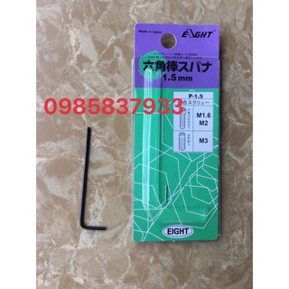 Lục giác chữ L 1.5 mm 001-1.5 Eight Nhật dùng vặn ốc chìm nhỏ chất lượng cao