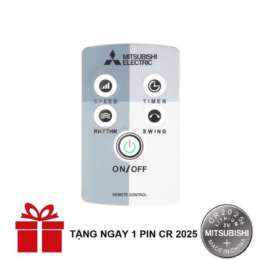 điều khiển quạt mitsubishi kèm pin sẵn