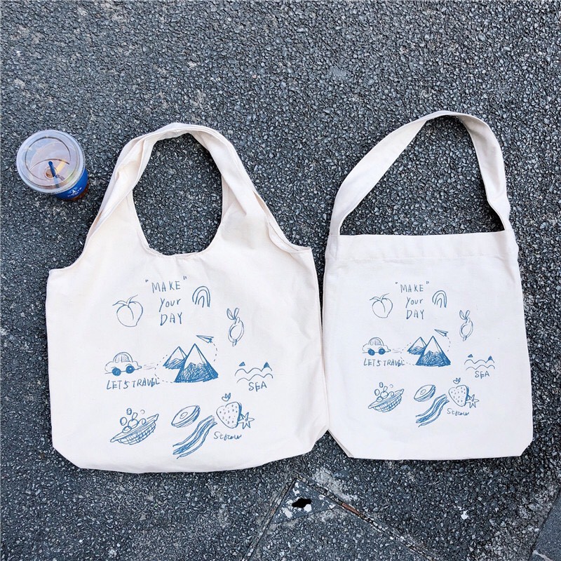 Túi tote vải canvas trái cây siêu xinh TH32