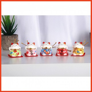 Bộ tượng ngũ mèo thần tài, tượng phong thủy may mắn trang trí ô tô nhà cửa nhiều mẫu-Maitoshi3901 Bảo Hành Đổi Mới