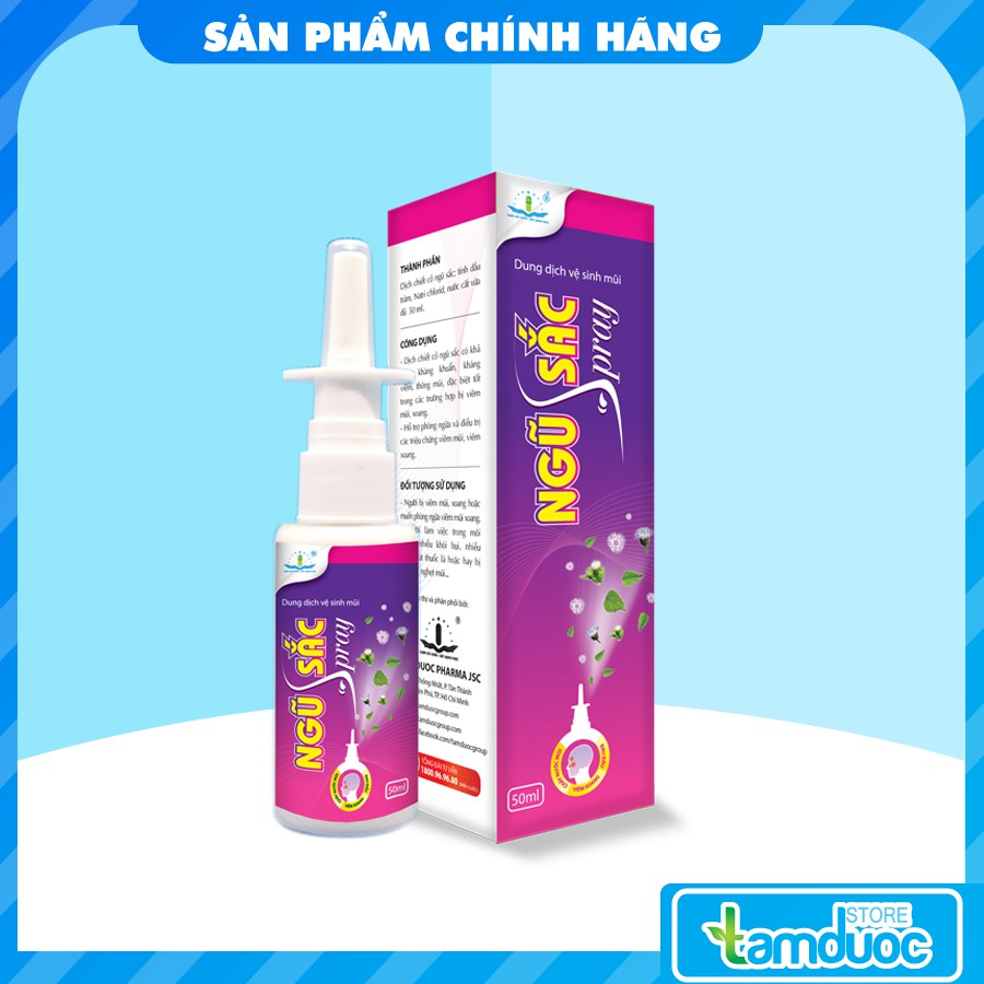 Dung Dịch Vệ Sinh Mũi Ngũ sắc Spray (50ml) Hỗ Trợ Viêm Xoang Viêm Mũi Dị Ứng