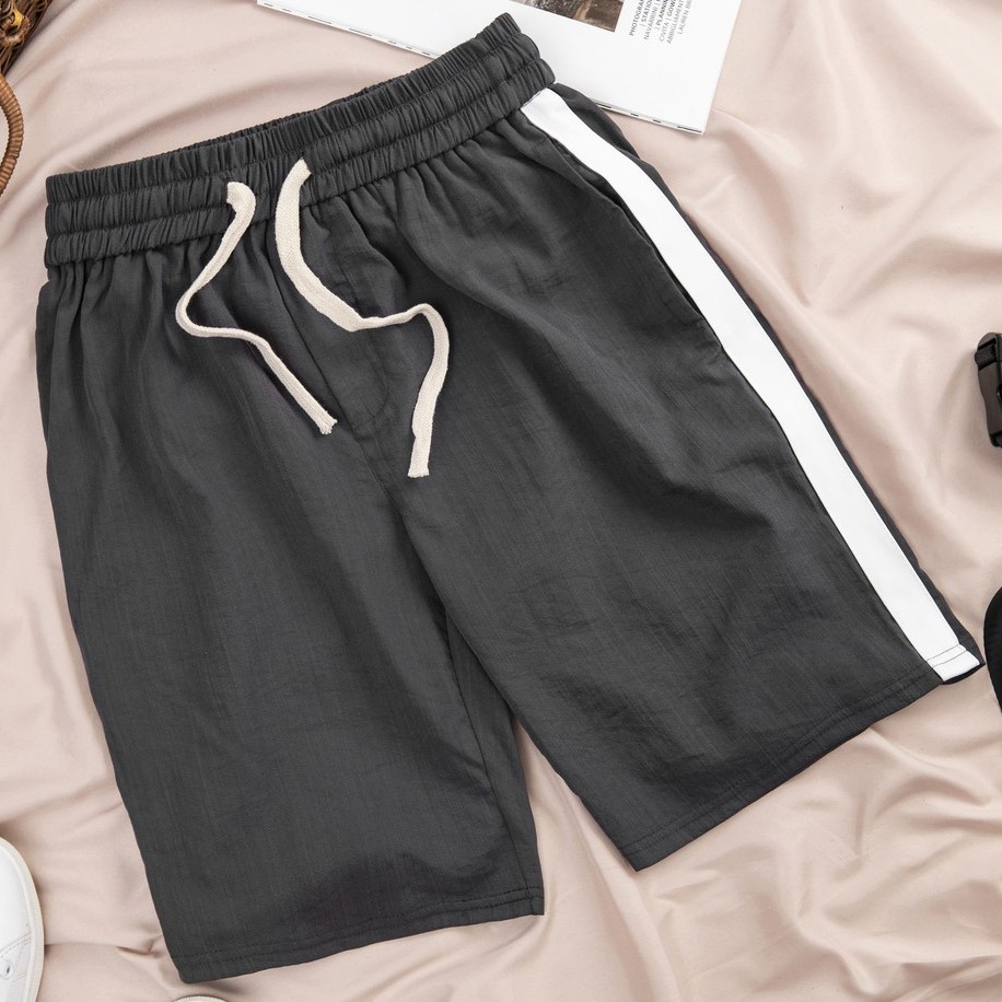 Quần short nam Edana Menswear cao cấp đũi lé kẻ sọc phong cách trẻ trung hiện đại cân nặng 45 -78kg | BigBuy360 - bigbuy360.vn