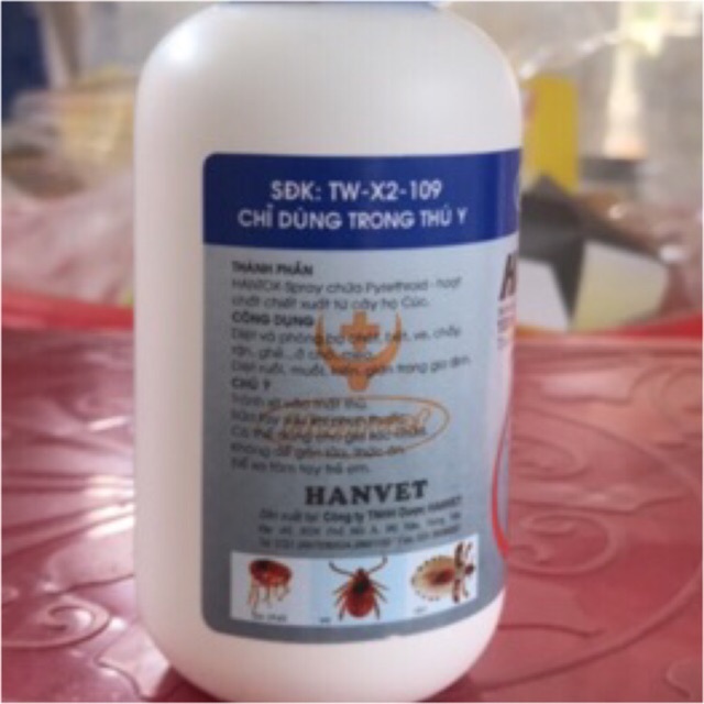 HANTOX SPRAY 100ml - Xit Ghẻ, Ve , Bọ Chét Trên Chó Mèo