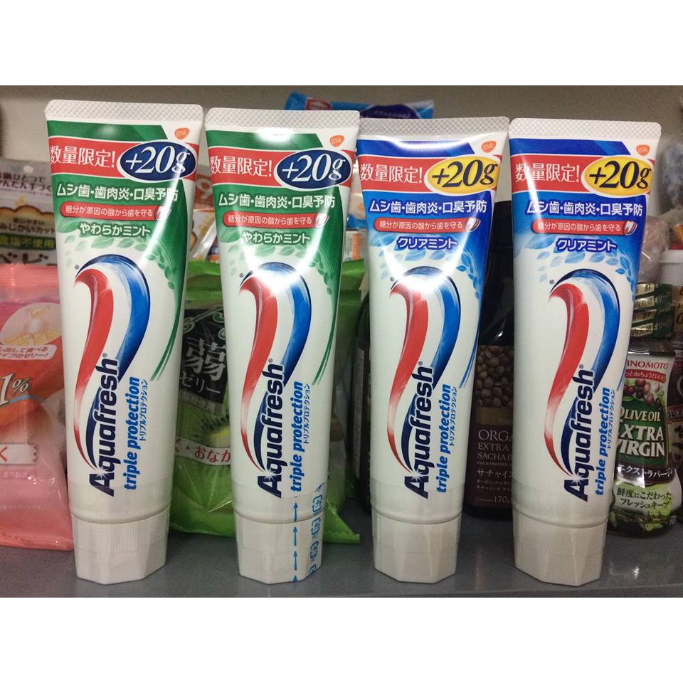 {Cộng thêm 20G giá ko đổi} Kem đánh răng Aquafresh Nhật