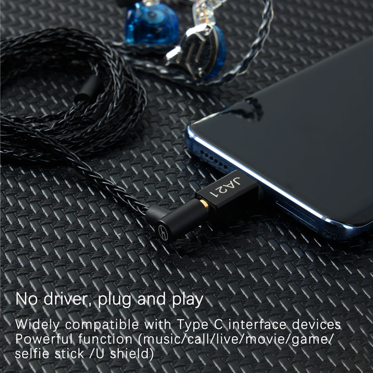 Đầu chuyển đổi âm thanh kỹ thuật số mini JCALLY JA21 CX21988 DAC USB type C sang 3.5mm cho Android Windows Linux